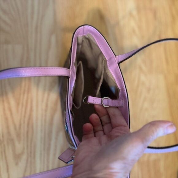 Coach Peyton Signature Coated Canvas & Pink Patent Leather Tote - Picture 5 of 5